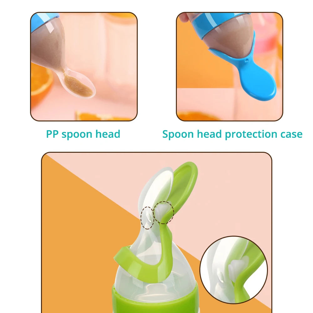 Silicone Squeeze Feeding Bottle