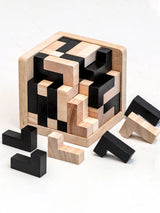 3D Wooden Puzzle IQ Toy – 54-Piece Cube Set