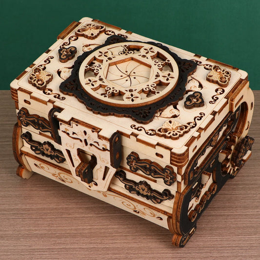 3D Wooden Puzzle Jewelry Box