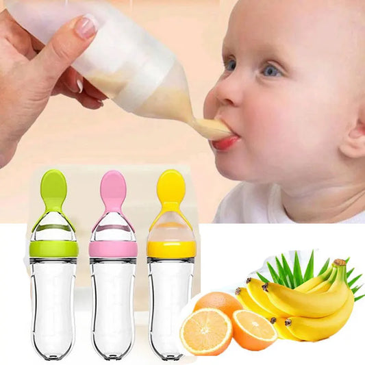 Silicone Squeeze Feeding Bottle