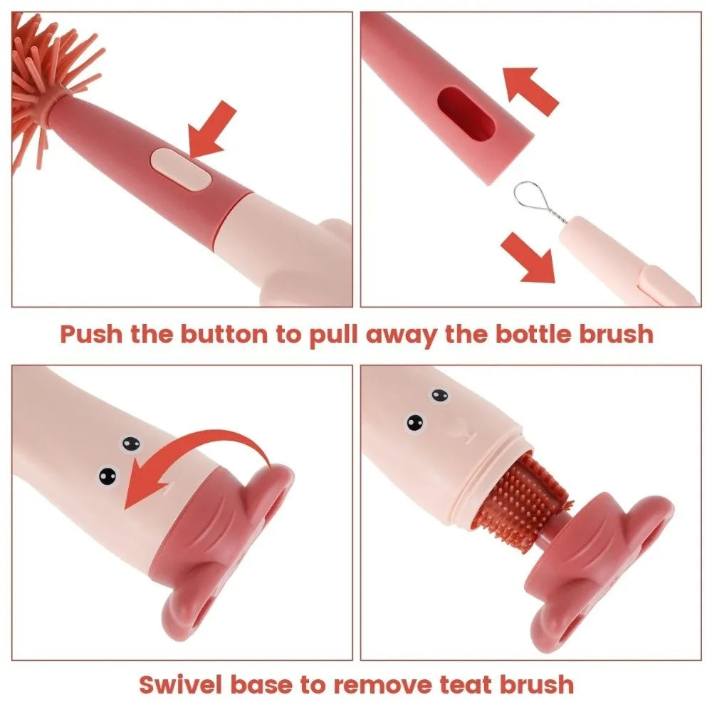 3 in 1 Silicone Baby Bottle Brush