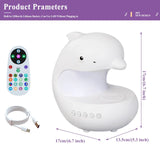 Dolphin RGB Night Light, Wireless Charger &  Bluetooth Speaker