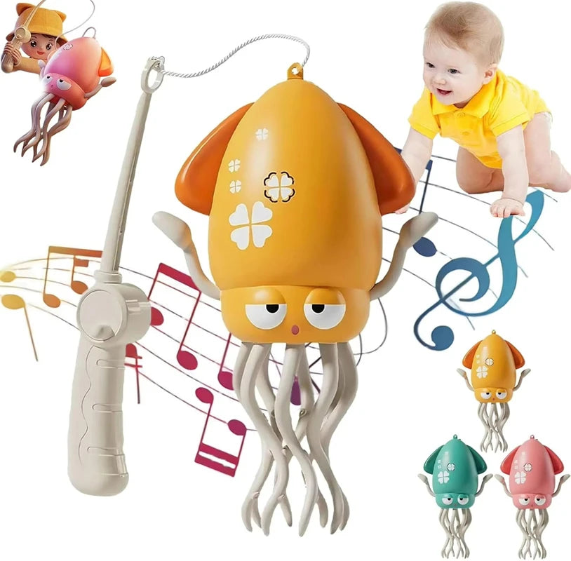 Dancing Octopus Toy with LED Lights Music Electric Crawling Octopus Stress Relief Gift Octopus Interactive Robotics Ornament