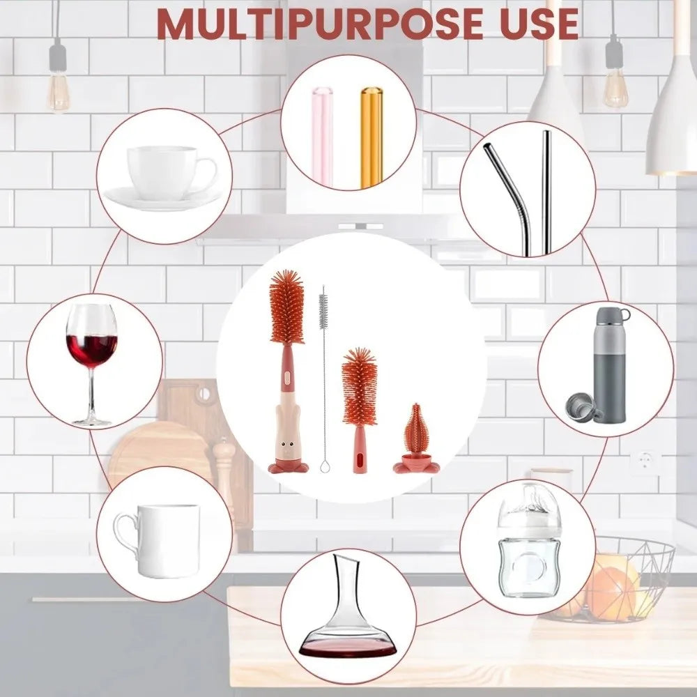 3 in 1 Silicone Baby Bottle Brush