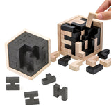 3D Wooden Puzzle IQ Toy – 54-Piece Cube Set