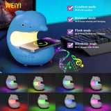 Dolphin RGB Night Light, Wireless Charger &  Bluetooth Speaker
