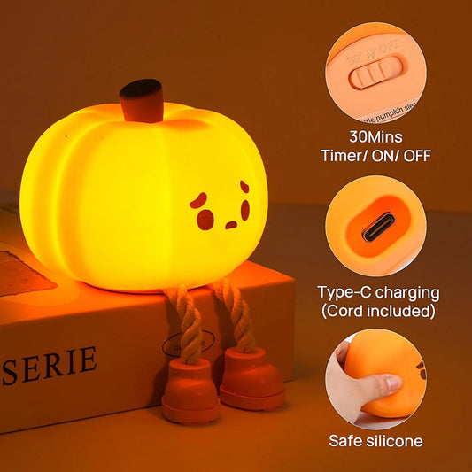 Halloween  Cute LED Pumpkin Lamp